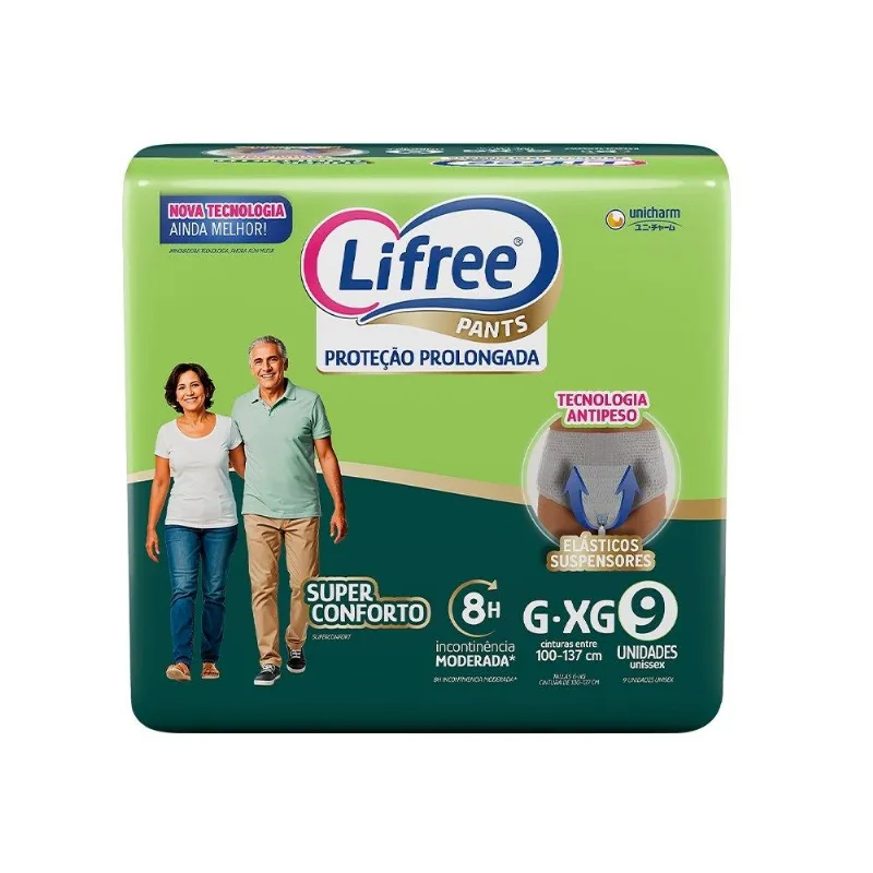 Fralda Descartável Lifree Para Adulto Calça Super Conforto Regular