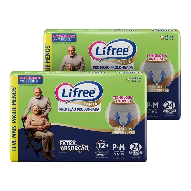 Fralda Descartável Lifree Para Adulto Calça Extra Absorção