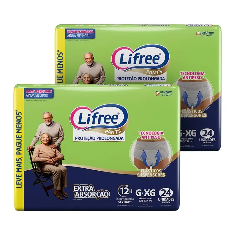 Fralda Descartável Lifree Para Adulto Calça Extra Absorção