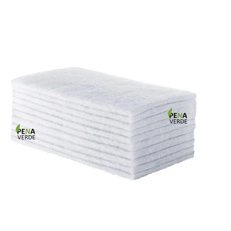 Fibras Branca De Limpeza Superfícies Sem Riscos - Kit 10 Unidades 23 Cm X 10 Cm Para Superfícies Pintadas / Porcelana