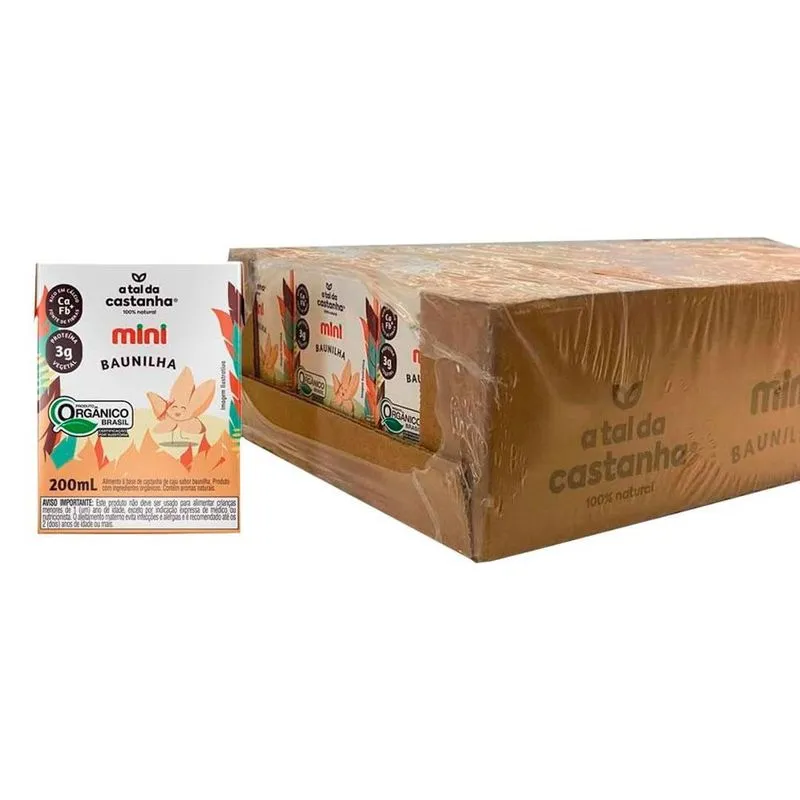 Bebida Vegetal Baunilha Orgânica A Tal Da Castanha (cx 27un