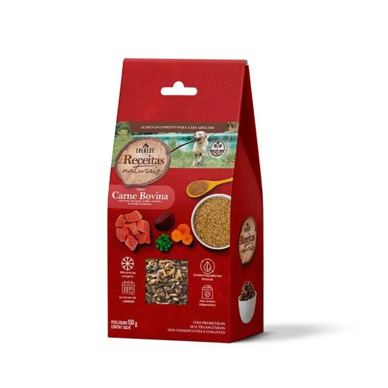 Ração Úmida Para Cães Everest Receitas Naturais Carne 150g (MP)