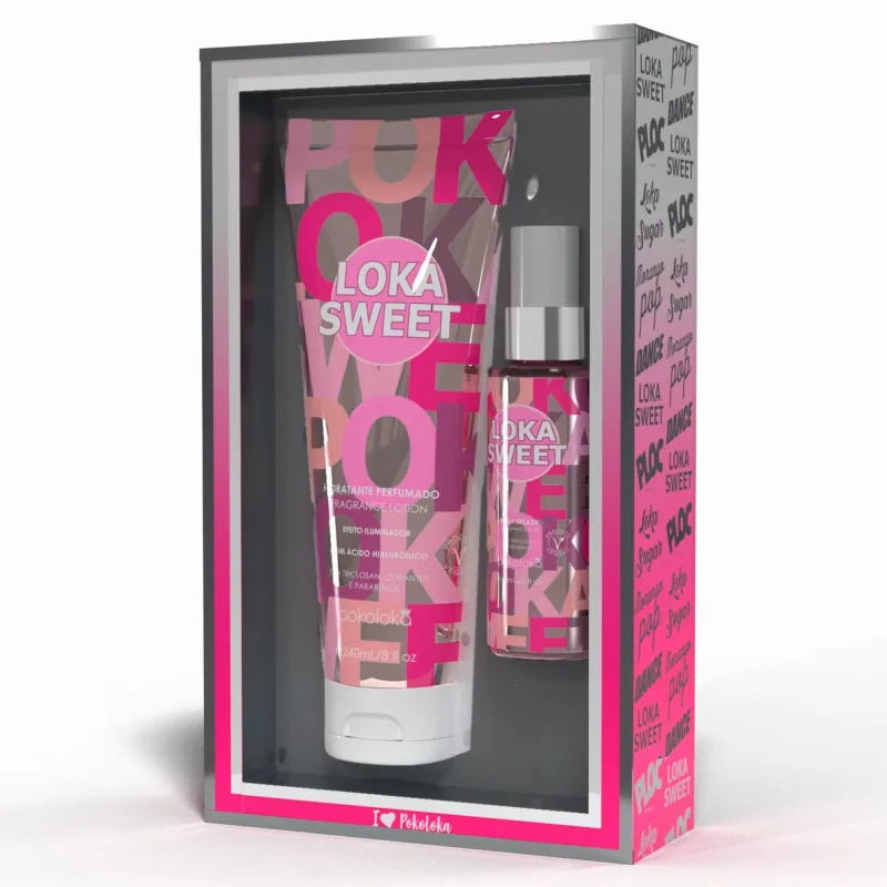 KIT POKOLOKA LOÇÃO CORPORAL 240ML + BODY SPLASH 60ML LOKA SWEET