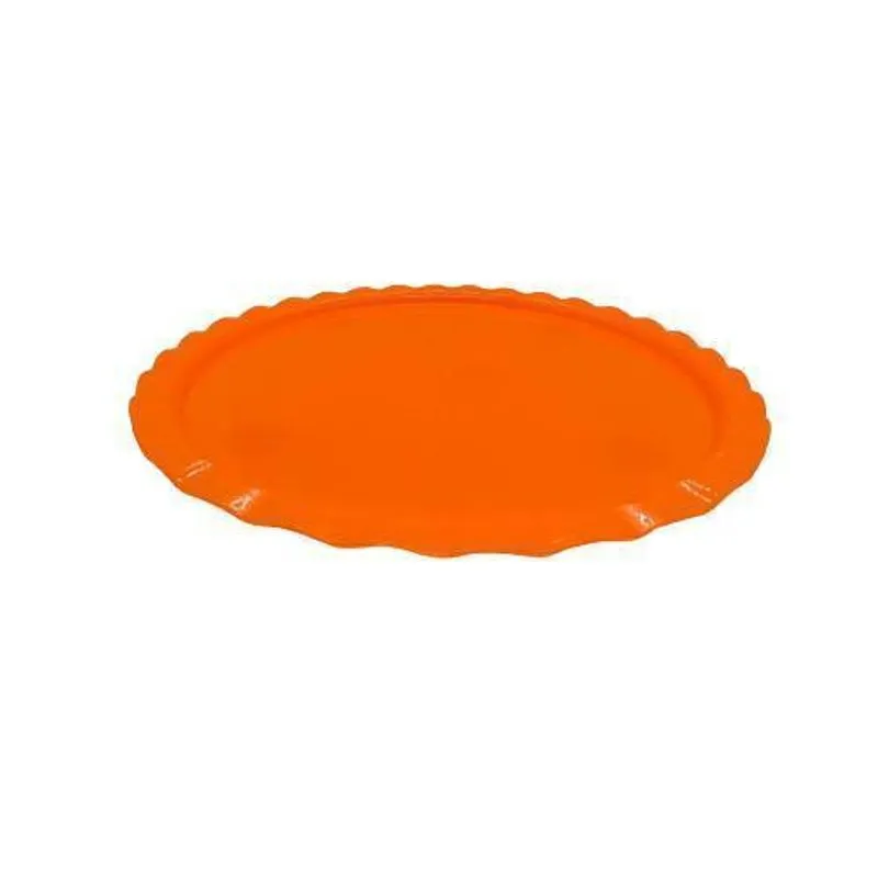 Tabuleiro Medio Laranja Neon Caixa Com 12 Un