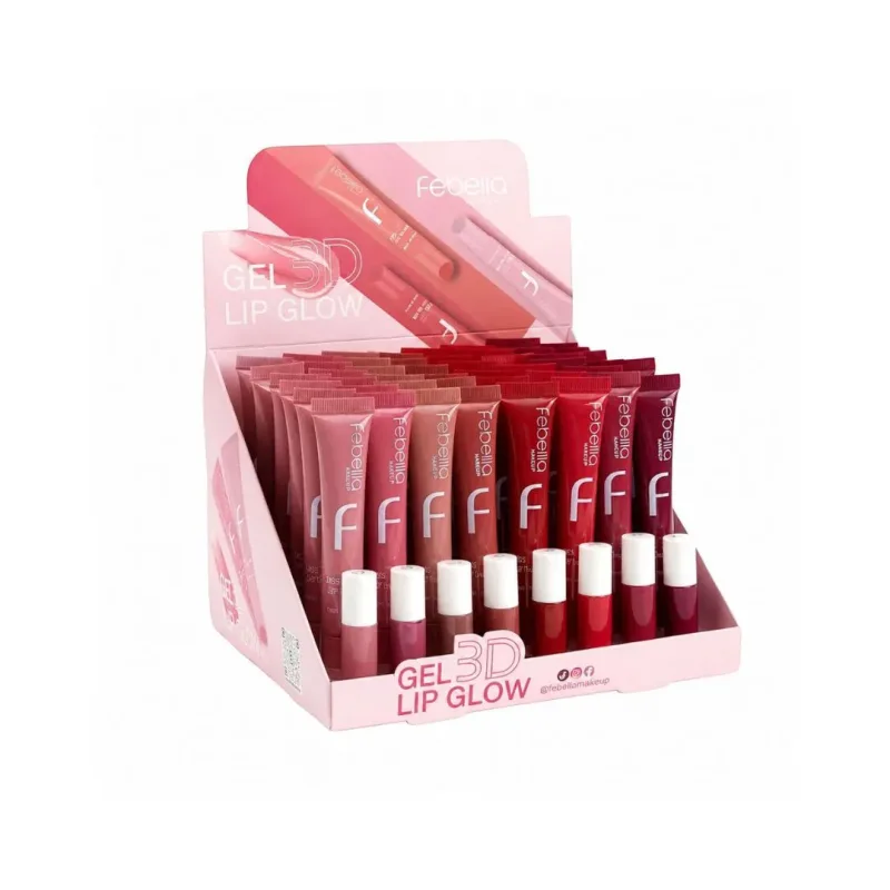 Gel Lip Glow 3D C/48 Unid - Febella (BM40135)