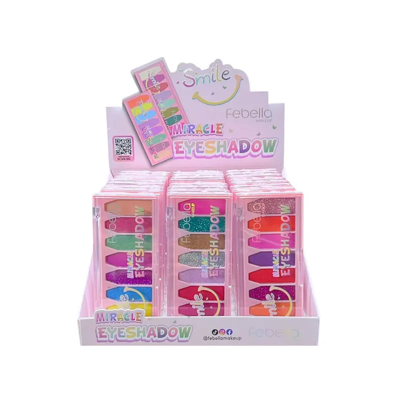 Paleta de Sombras Smile Miracle Eyeshadow C/24 Unid - Febella (PSO30350)