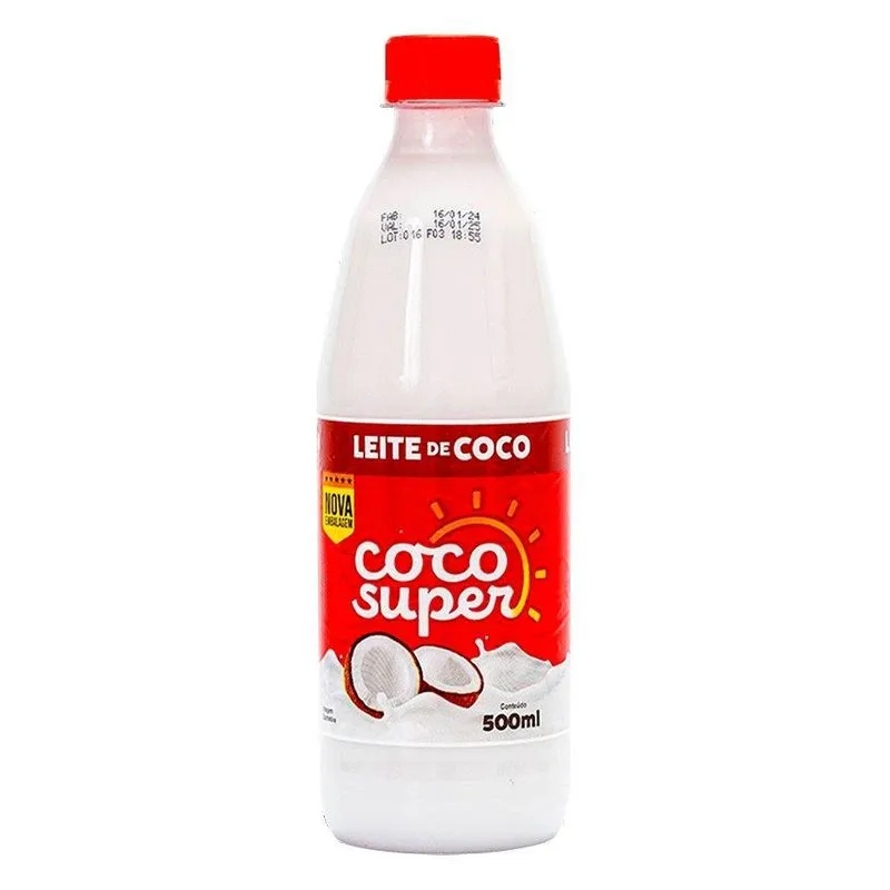 Leite De Coco Coco Super Pet 500ml - Embalagem Com 12 Unidades