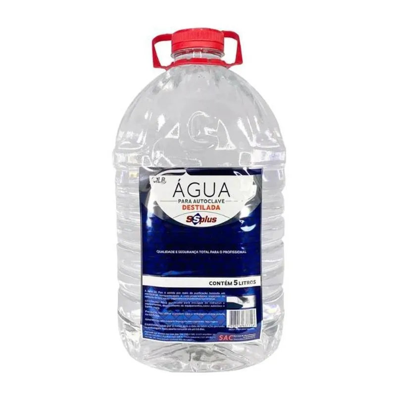 Água Destilada Para Autoclave 5 Litros - Ssplus