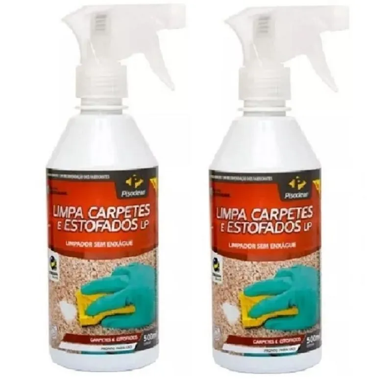 Kit 2 Limpa Estofados Carpetes Pisoclean Sem Enxague 500ml
