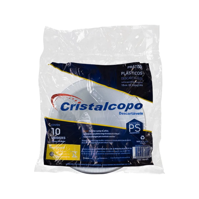 Prato Fundo 15cm Branco Cristalcopo Com 1.000 Unidades - Estilo Cumbuca