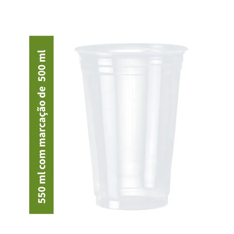 Copo Descartavel 550 ml transparente
