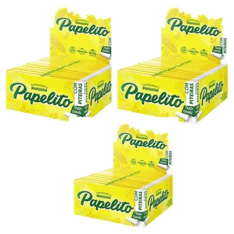 Caixa Seda Papelito Tradicional King Size Caixa 50 Kit C03