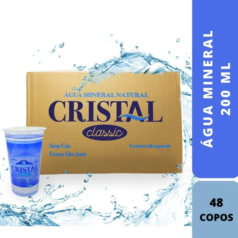 Água Cristal 200ml - com 48 unidades