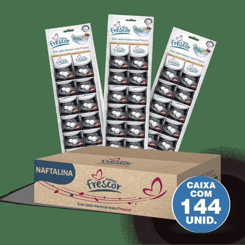 Kit 144 Pacotes Pedra Naftalina Bola Anti Traça Anti Mofo