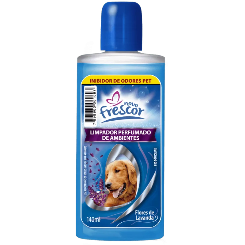Kit 12 Unidades Limpador Inibidor De Odores Pet Novo Frescor 140ml Para Cães E Gatos