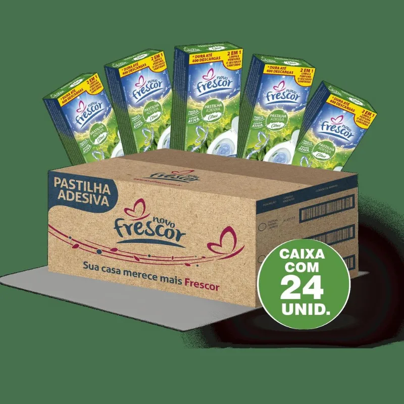 Kit 24 Caixas Pastilha Adesiva Detergente Vaso Sanitário 10g