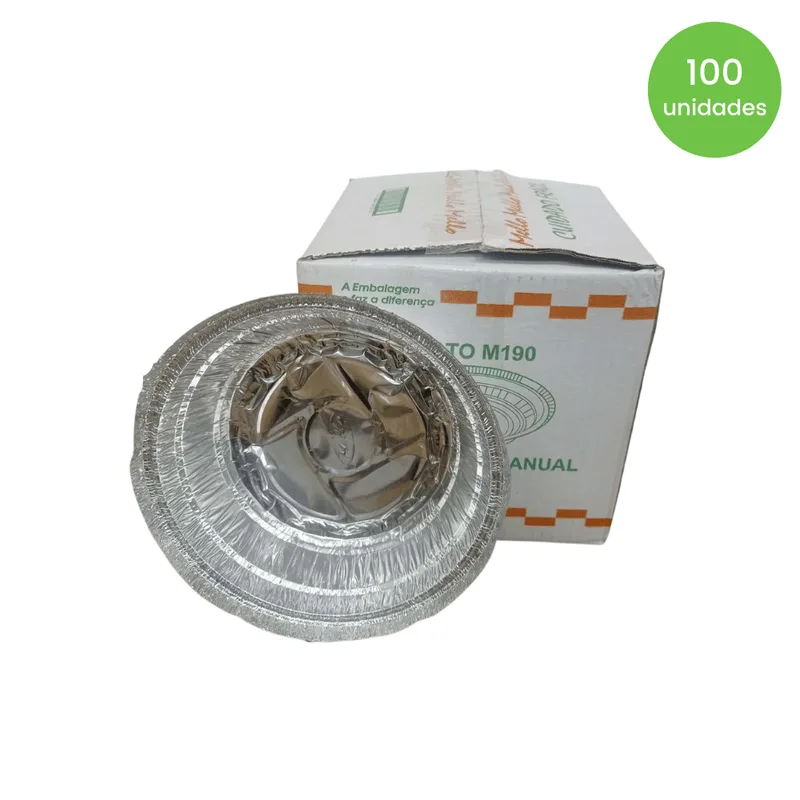Marmitex De Alumínio N9 Fechamento Manual Mello C/100 Unidades Mello