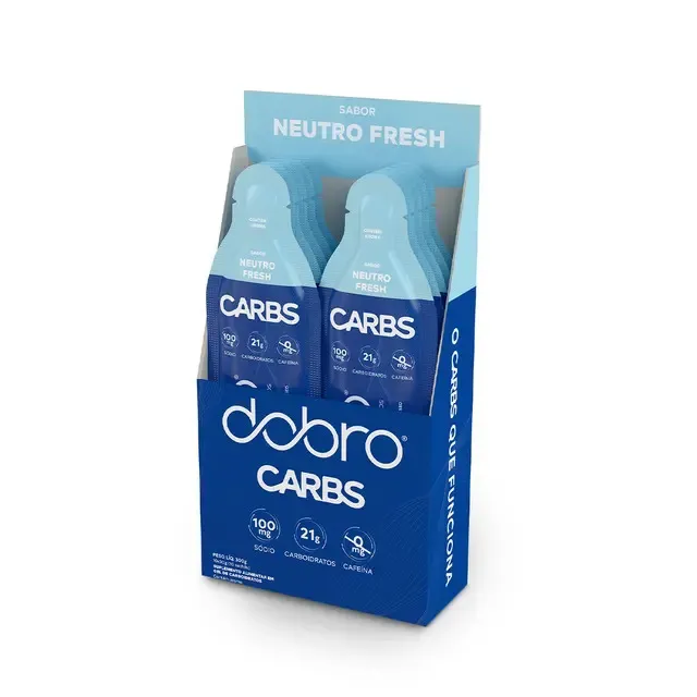 Carbs Gel Dobro (Display 10 sachês 30g) - Sabor: Neutro Fresh