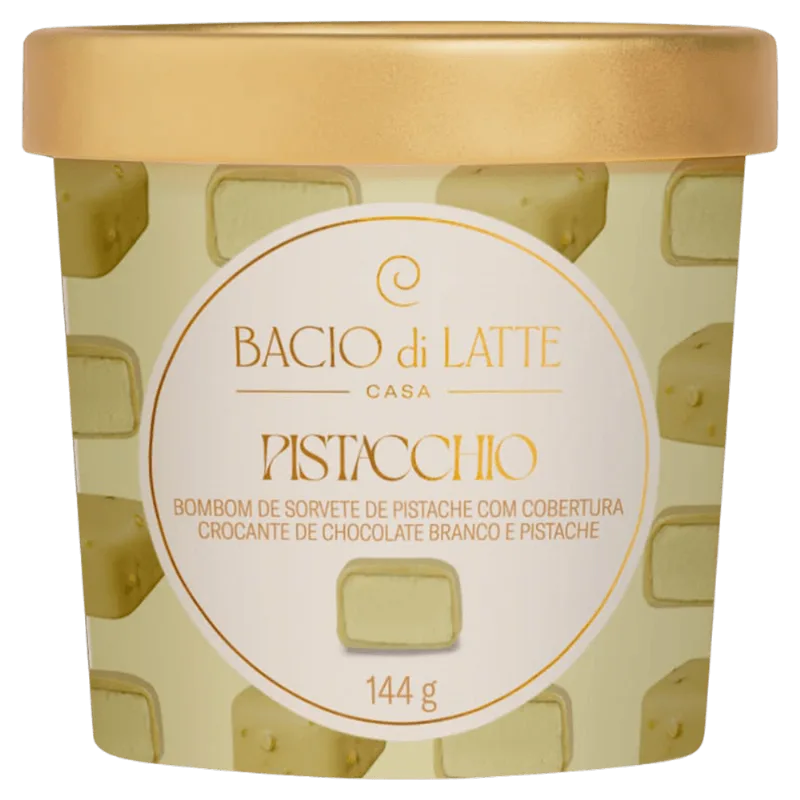 Bombom de Sorvete Pistacchio Bacio di Latte Casa - 144g