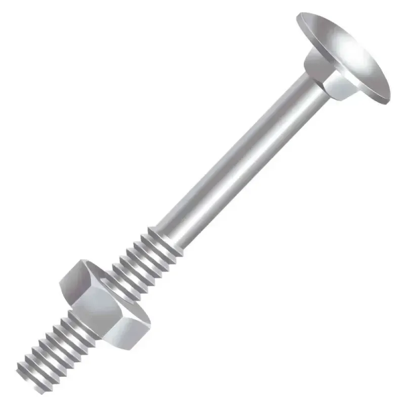 Parafuso Francês com Porca 3/8"x3" Zincado Ciser 100 Peças