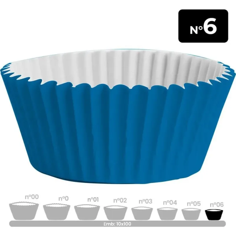 N.06 Azul 2,5X1,5CM.10PCX100UN