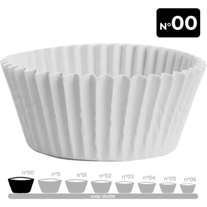 Embalagem para Doces N.00 Forminha Branca 10PCTX100