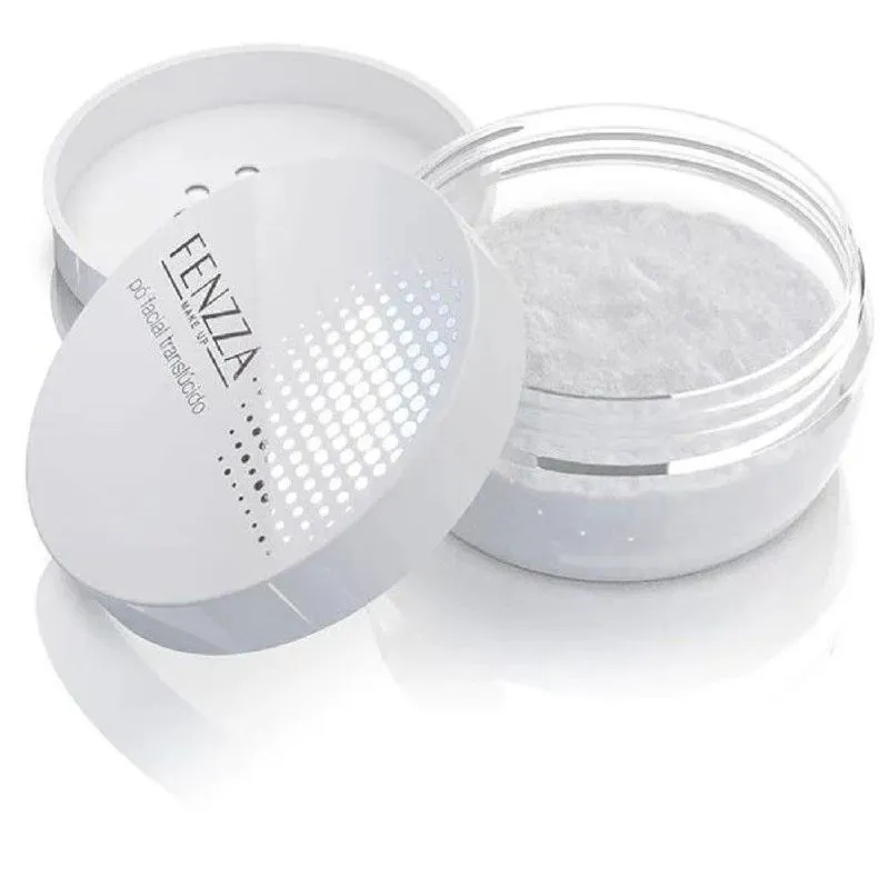 Pó Facial Translúcido Fenzza Make Up Toque Natural Finalizador Fixação De Maquiagem Pele Seca 15g