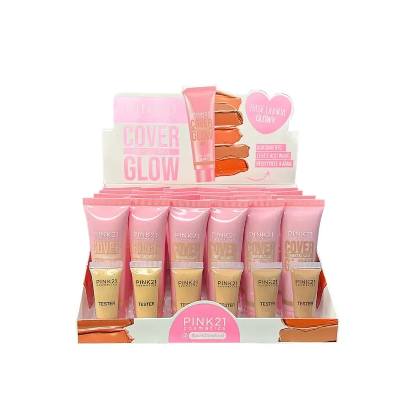Base Líquida Cover Glow C/24 Unid - Pink 21 (CS5386)