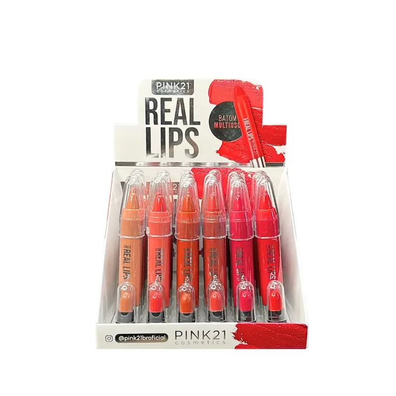 Batom Multiuso Real Lips C/24 Unid - Pink 21 (CS5764)