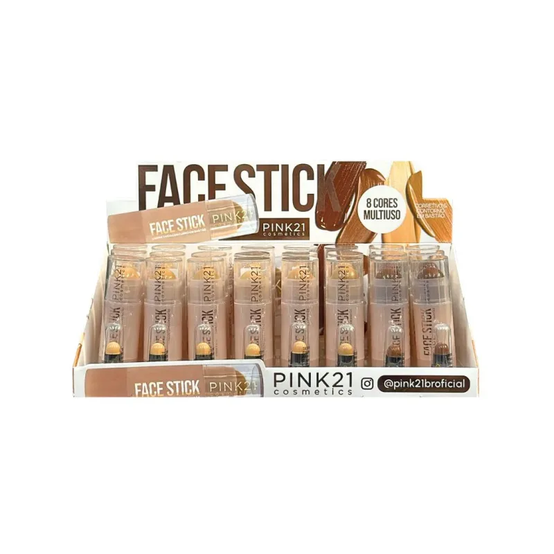 Contorno e Corretivo em Bastão Face Stick C/24 Unid - Pink 21 (CS6368)
