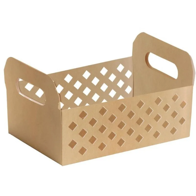 Cesta de Papel Caixote KRAFT P Vazado