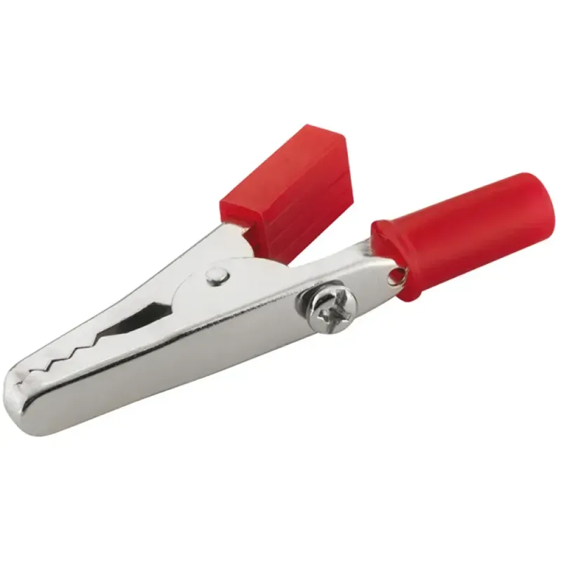 GARRA PEQUENA BATERIA CHUPETA 10A WORKER Garra Jacaré Pequena Vermelha Para Bateria 10A 5 Pçs Worker