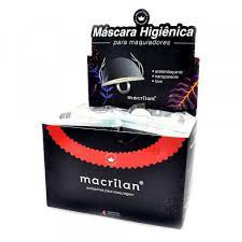 Máscara Higiênica P/maquiadores Macrilan Box Com 12un Ac09