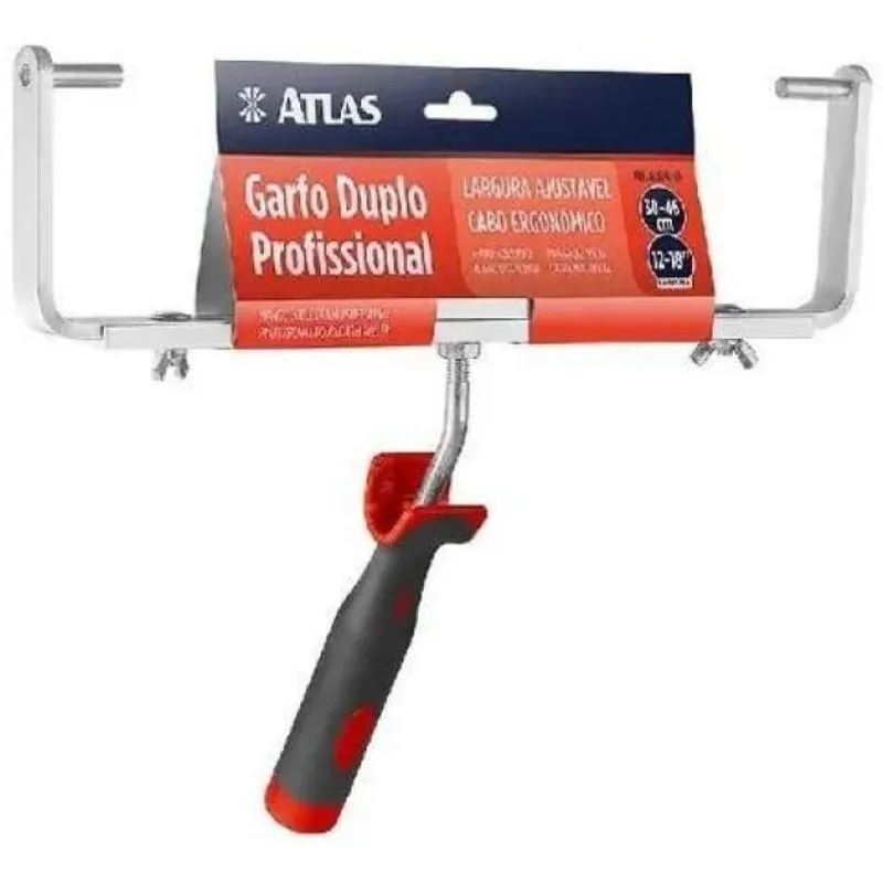 Kit Pintura Pro Duplo 46cm Suporte Garfo Rolo Lã Ag Rp Atlas
