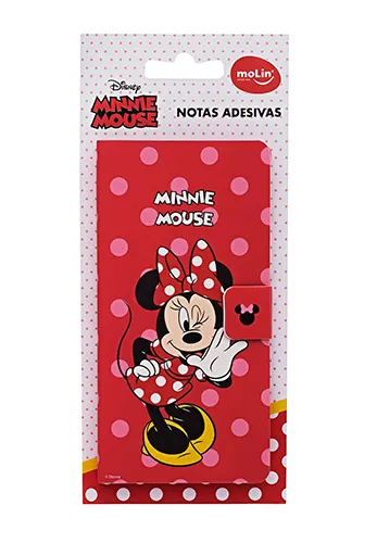BLOCO NOTAS ADESIVAS CADERNO MINNIE PACOTE/BT C/160 FLS