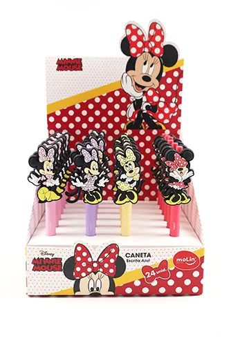 CANETA RETRATIL MINNIE DISPLAY C/ 24 UN