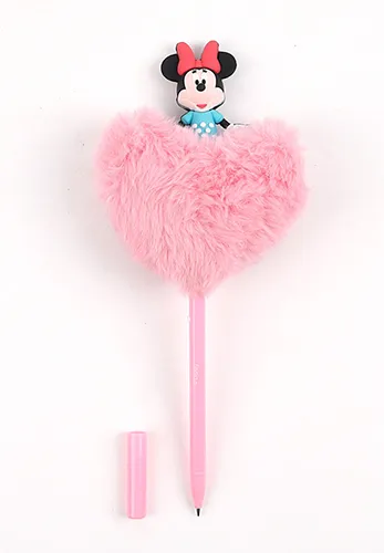 CANETA CORACAO PLUSH MINNIE 0,7MM BT C/1 UN