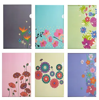 Pasta L A4 Flowers c/Brilho Molin 1un