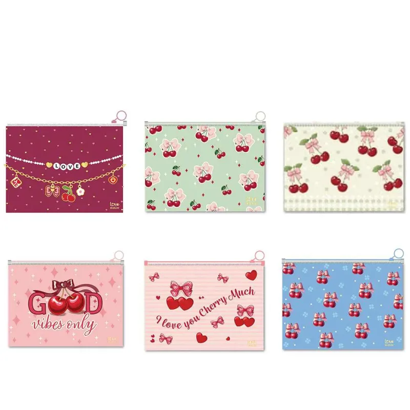 Pasta Zip Love My Cherry A4 33x24cm Molin 1un