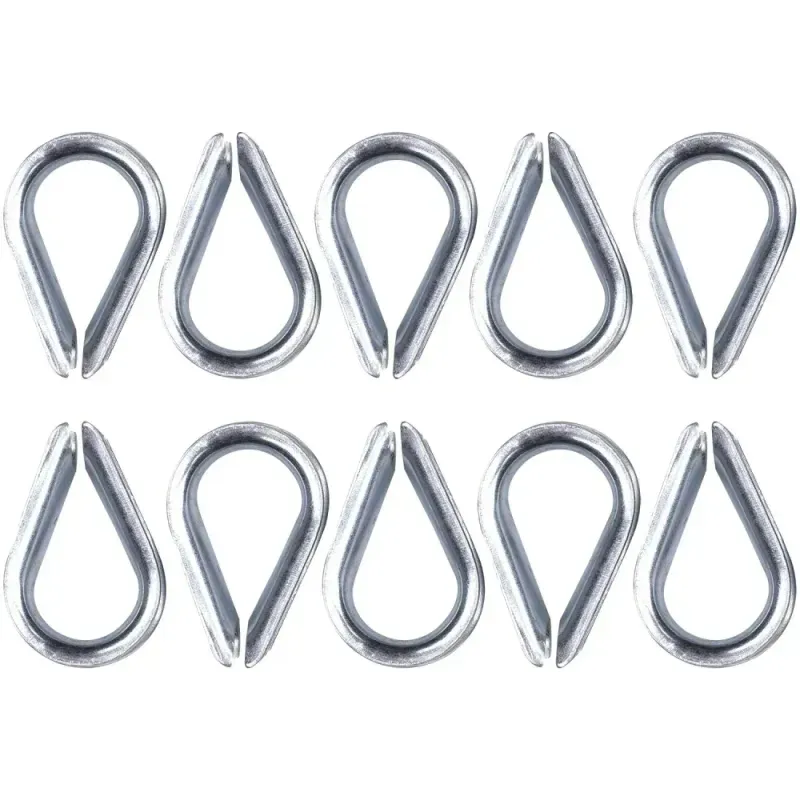 Sapatilha Galvanizada Para Cabo de Aço Worker Sapatilha Galvanizada Para Cabo de Aço 3/8" 10 peças Acerosid