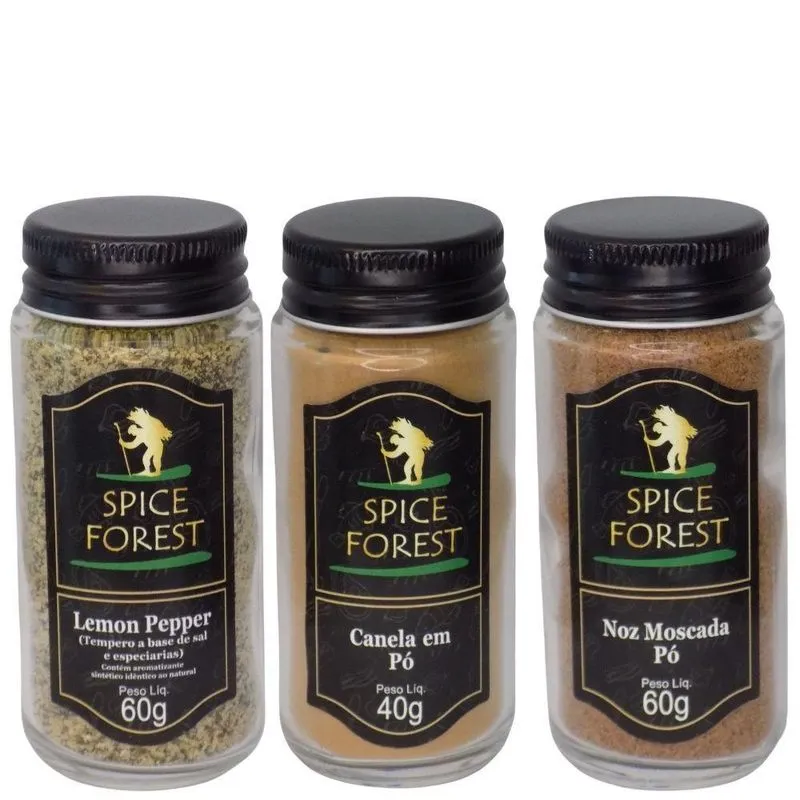 Lemon Pepper Canela Em Pó E Noz Moscada Em Pó- Spice Forest