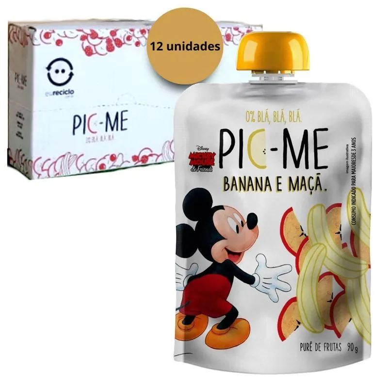 Pic Me Banana E Maca Com 12 Unidades 90g