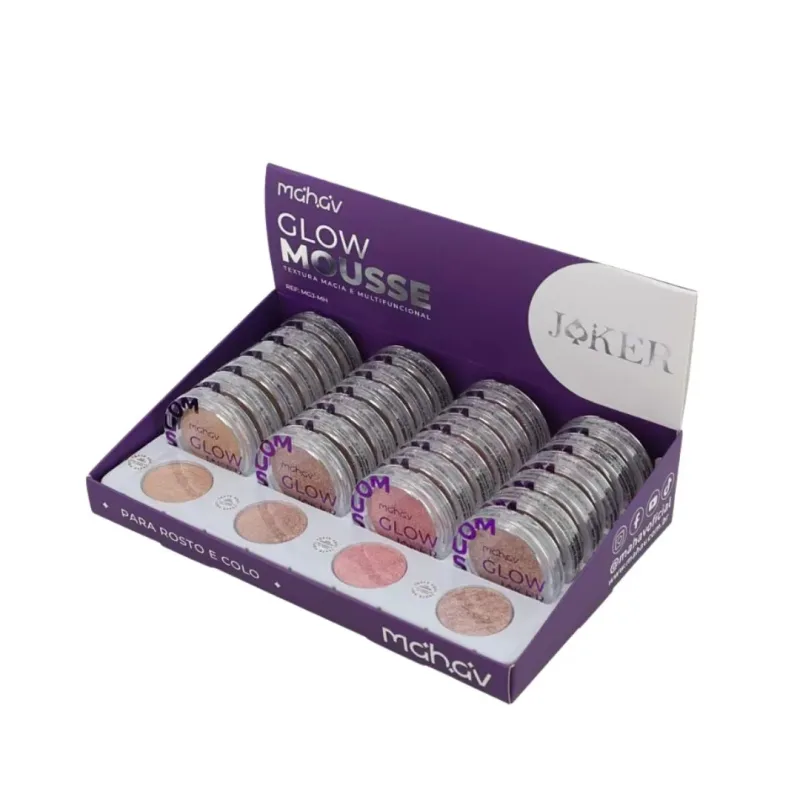 Iluminador Glow Mousse Joker C/24 Unid - Mahav (MGJMH)
