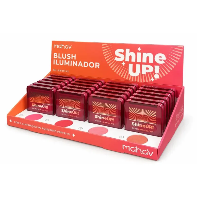 Box c/24 Blush Iluminador Shine Up Mahav