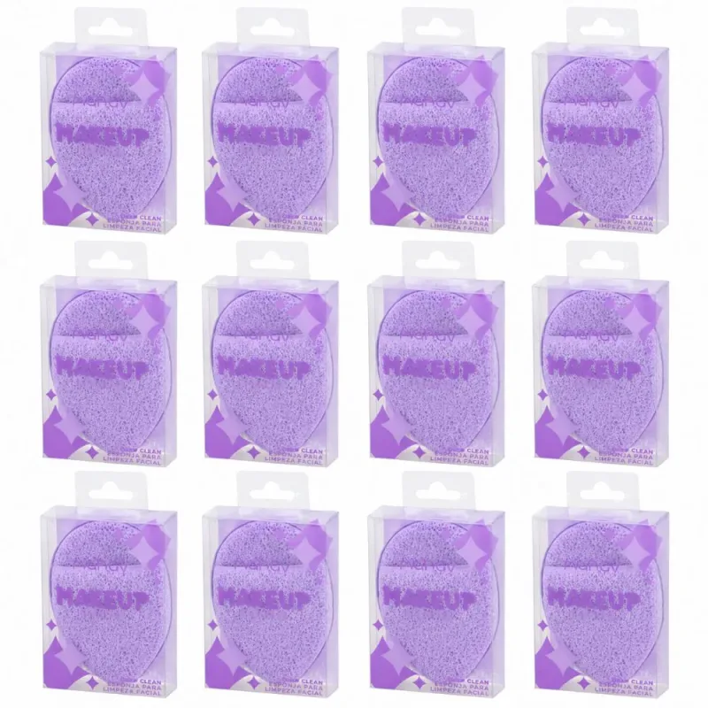 Pacote c/12 Esponja para Limpeza Facial Makeup Blender Deep Clean Mahav