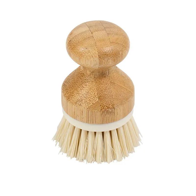 Escova De Limpeza Redonda Com Pega De Bambu Oikos