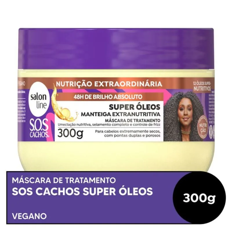 Mascara Capilar Salon Line 300g Sos Mant.ext.s.oleos CX 6