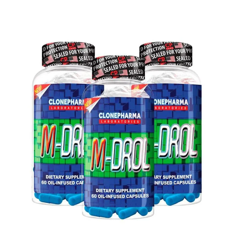 Kit 3x M-drol Clone Pharma 60 Cápsulas
