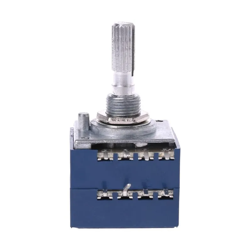 Potenteiômetro Rh2702 8 Pinos Serrilhado Eixo Dividido 6mm Precisão 27 Tipo A100k 100k