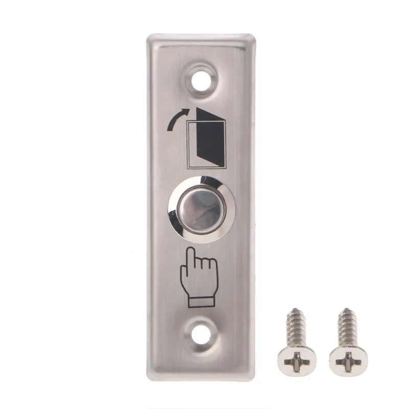 Porta De Aço Inoxidável 92x28mm Pressione O Botão Do Interruptor Do Painel De Toque - Prata